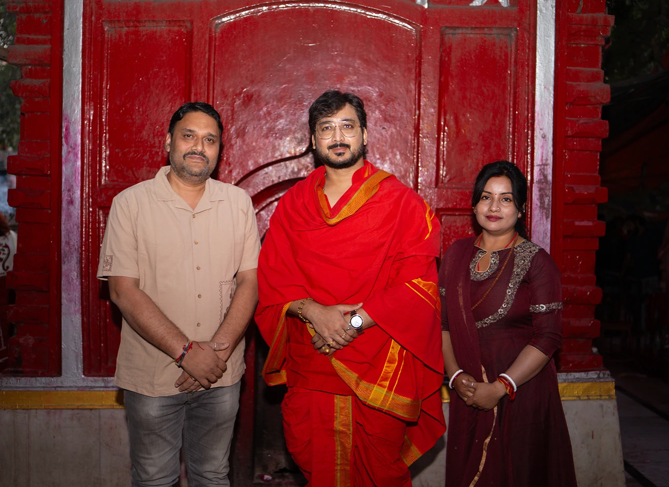 Devotees performing Maa Jagadhatri Puja with Kumari Puja ritual at Nabatara Institute for spiritual awakening and divine blessings