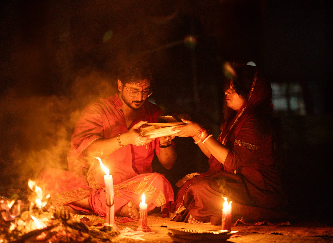 Gaurav Tribedi guiding Healing Ancestral Karma Pitra Dosh meditation at Nabatara Institute